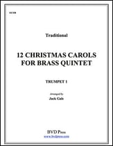 12 CHRISTMAS CAROLS BRASS QUINTET-TPT 1 P.O.D. cover